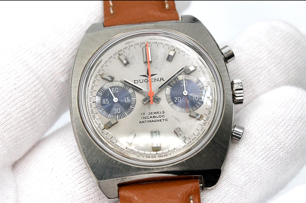 Dugena 1970s Great Dial Chronograph Wristwatch - Valjoux Cal. 7733 - Freshly Serviced