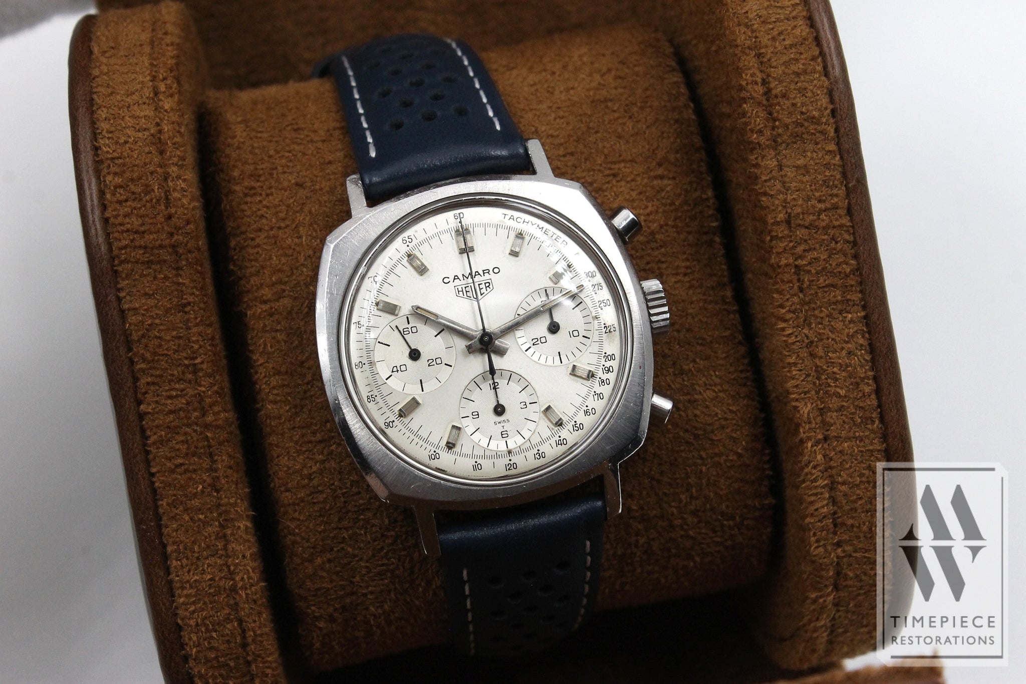 Heuer Camaro 7220 Vintage Chronograph Wristwatch Valjoux Cal. 72