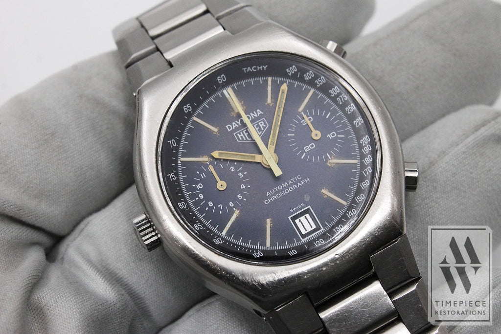 Heuer Daytona Vintage Chronograph Wristwatch - Cal. 12 With Stainless Steel Case Freshly Serviced