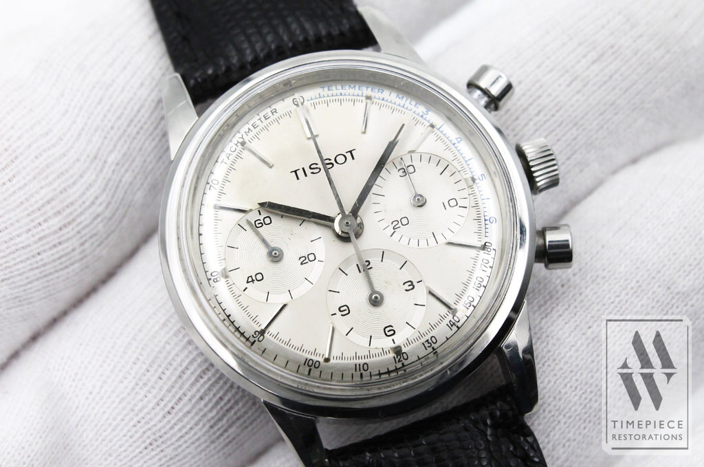Tissot Three Register Chronograph Wristwatch - Lemania Cal. 1281 With Stainless Steel Case