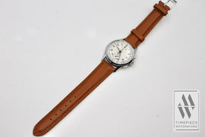 Helbros 1940S-50S Handsome Chronograph Wristwatch - Venus Cal. 170 With Nickel And Steel Case